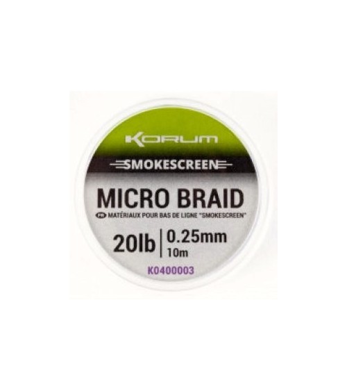 Trecciato Smokescreen Micro Braid 10mt 10lb Korum