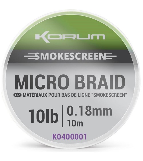 Trecciato Smokescreen Micro Braid 10mt 10lb Korum