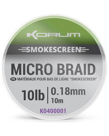 Trecciato Smokescreen Micro Braid 10mt 10lb Korum