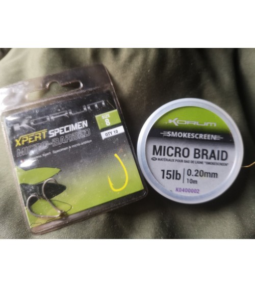 Trecciato Smokescreen Micro Braid 10mt 10lb Korum