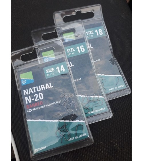 Natural N-20 Hook Preston - Feeder Store