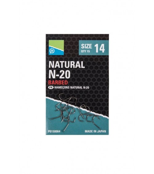 Natural N-20 Hook Preston - Feeder Store