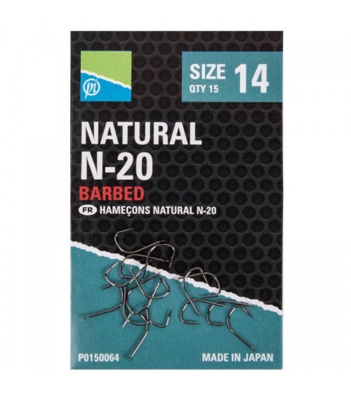 Natural N-20 Hook Preston - Feeder Store