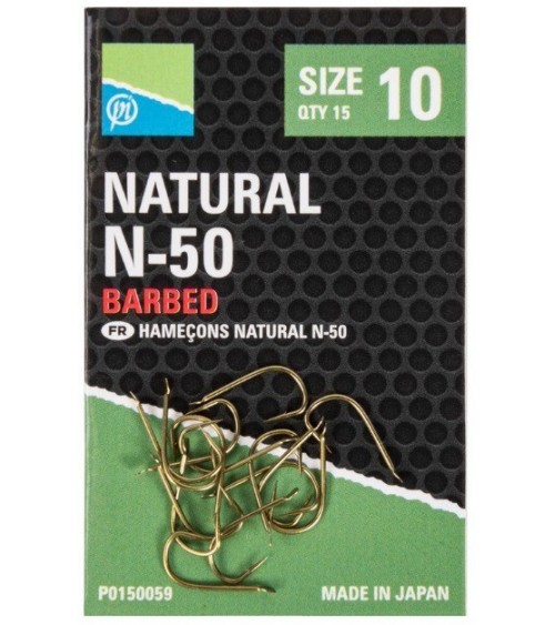 Natural N-50 Hook Preston - Feeder Store