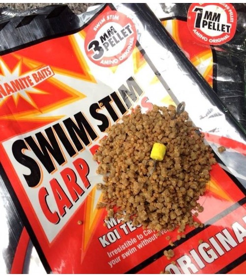 Pellet affondante realizzato con gli stessi ingredienti delle pasture Swim Stim, con tecnologia koi