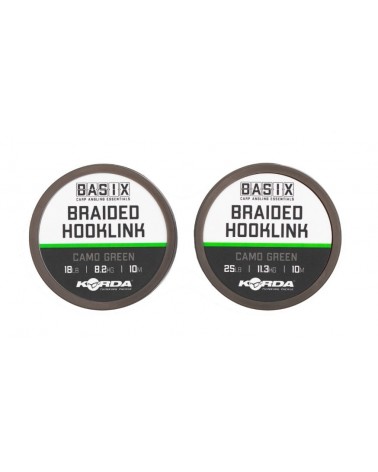 Basix Braided Hooklink 25lb 10mt Korda