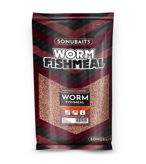 Pastura worm fishmeal. Contiene ground pellets, fishmeal e vermi di terra disidratati per aumentarne l’attrazione e l’aroma