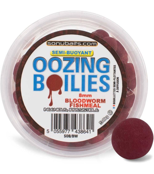 Semi-Buoyant Oozing Boilies 8mm Bloodworm Sonubaits