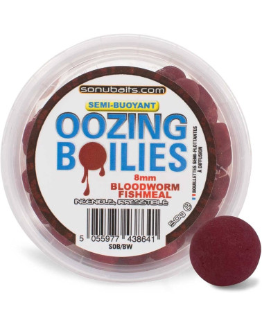 Semi-Buoyant Oozing Boilies 8mm Bloodworm Sonubaits