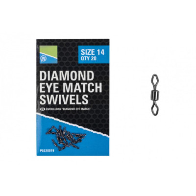 Girella Diamond Eye Match Swivels Mis.10 Preston